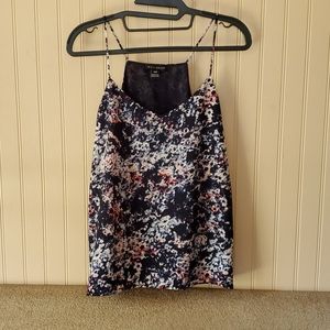 Willi Smith tank small petite floral blue red